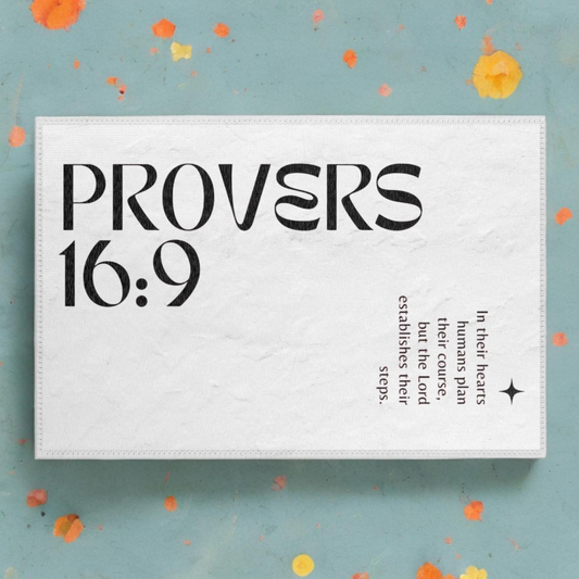 IN THEIR HEARTS HUMANS CHOOSE THEIR COURSE PROVERS 16:9 - RUG