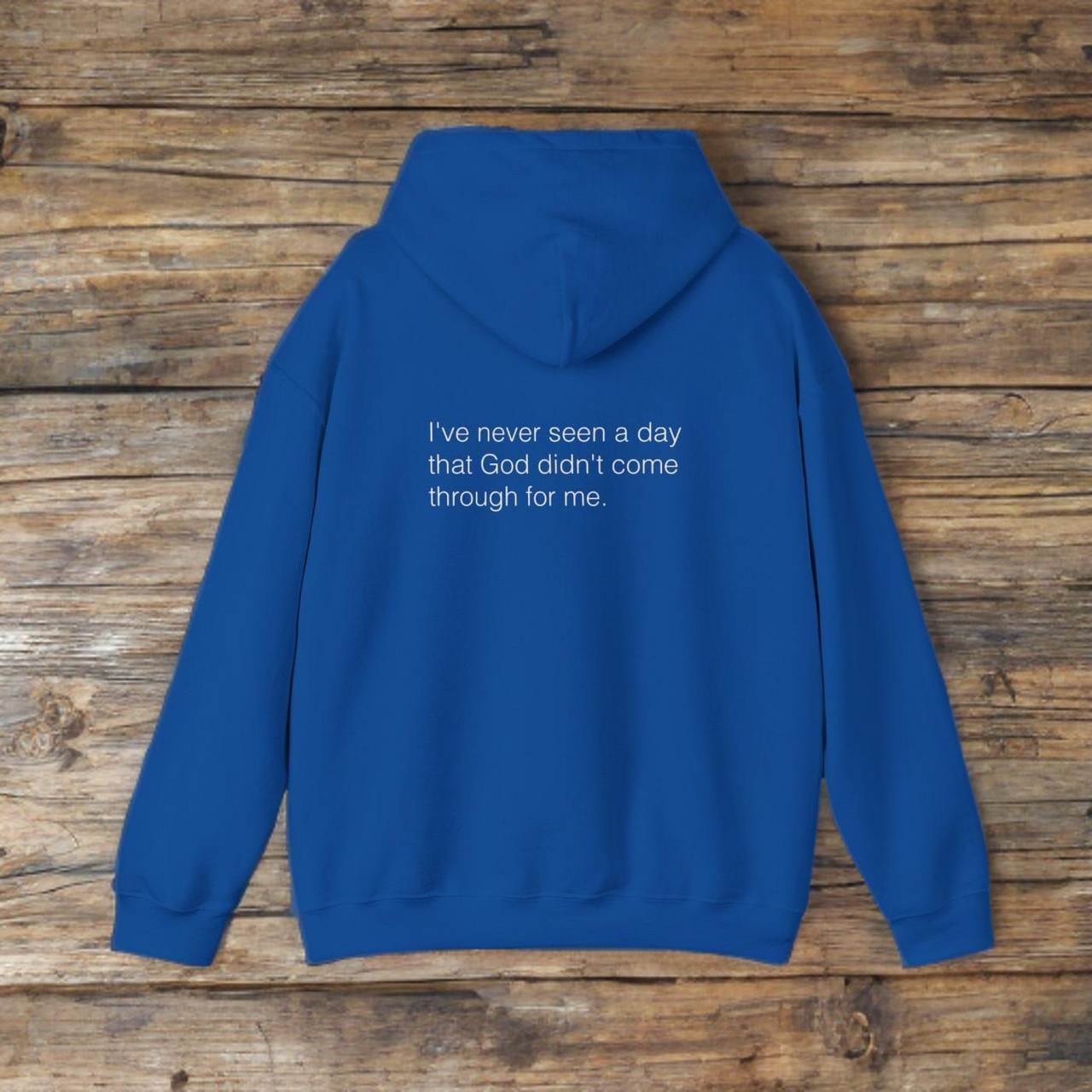 IVE NEVER SEEN A DAY GOD DIDNT COME THROUGH FOR ME - HOODIE