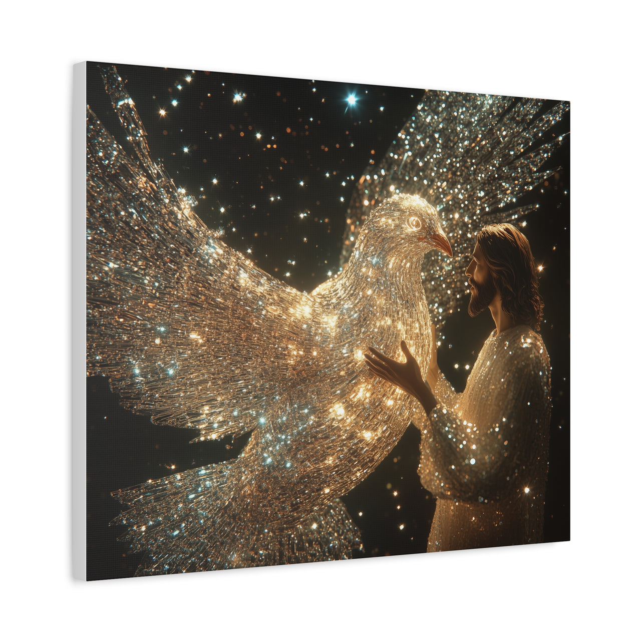 JESUS AND THE DOVE - CANVAS