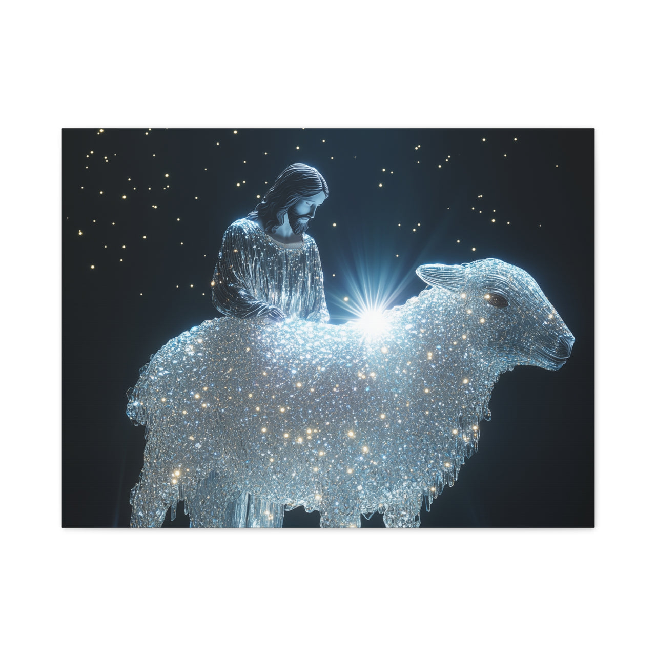 JESUS AND HIS LAMB - CANVAS