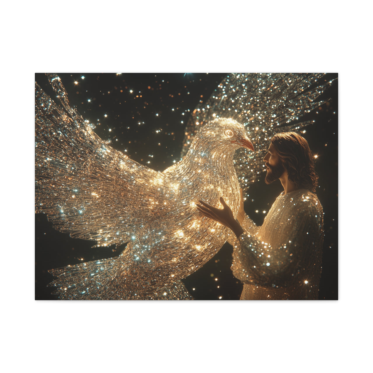 JESUS AND THE DOVE - CANVAS