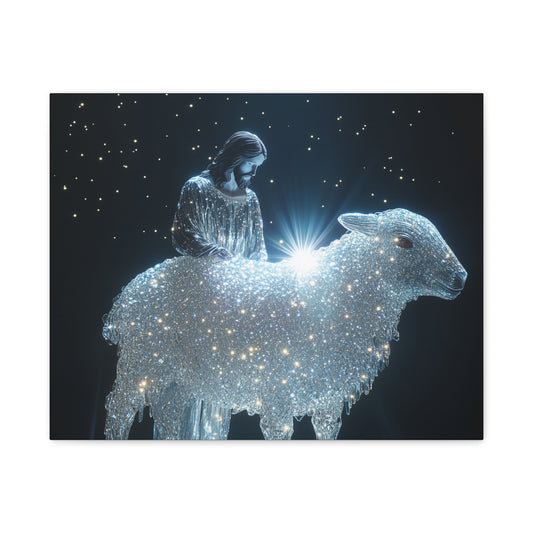 JESUS AND HIS LAMB - CANVAS