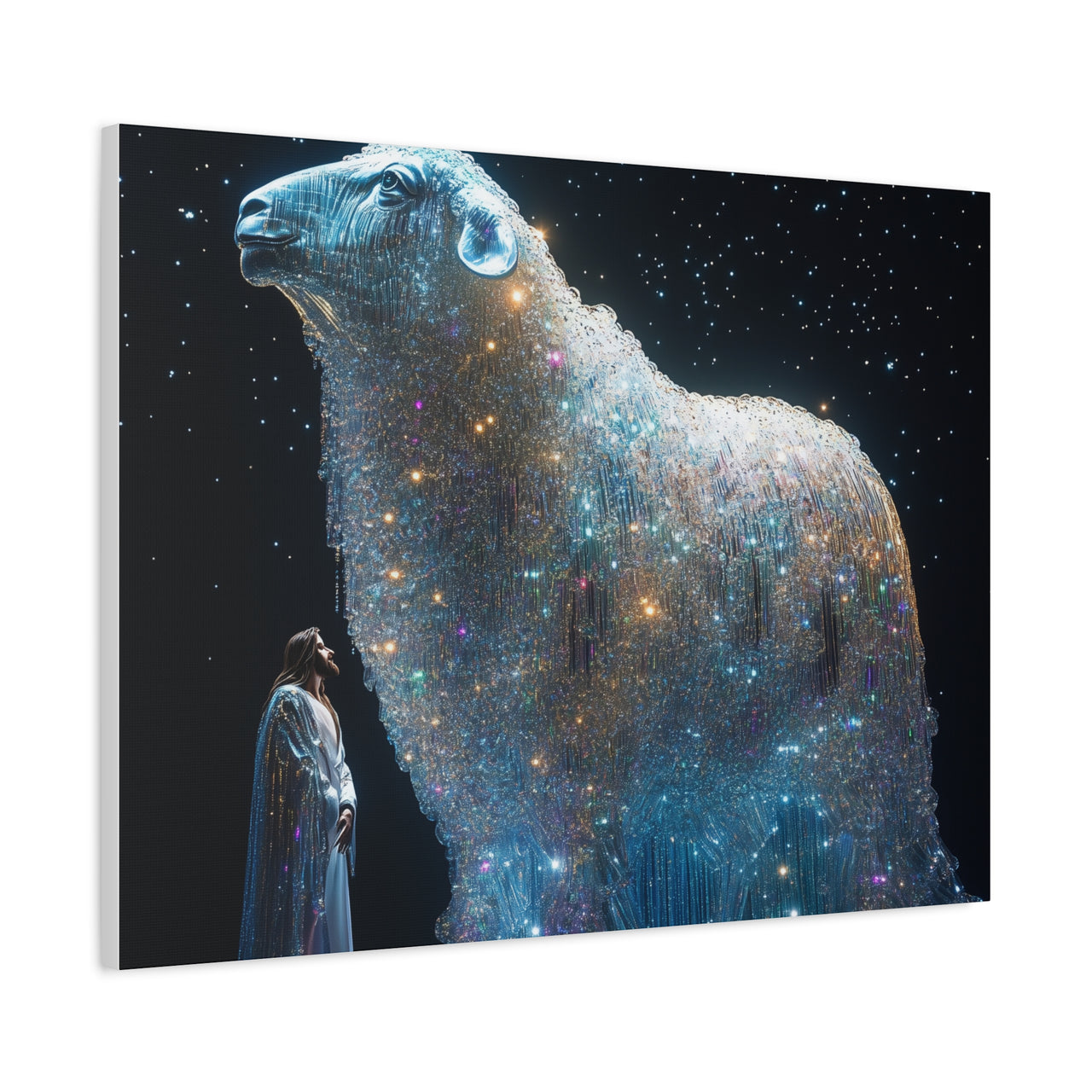 JESUS AND HIS LAMB - CANVAS