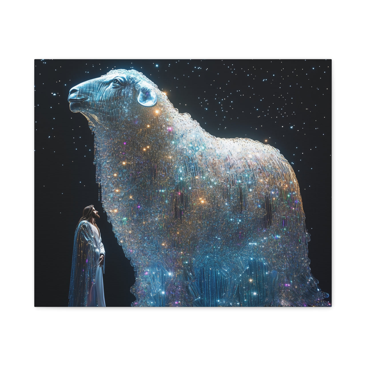 JESUS AND HIS LAMB - CANVAS