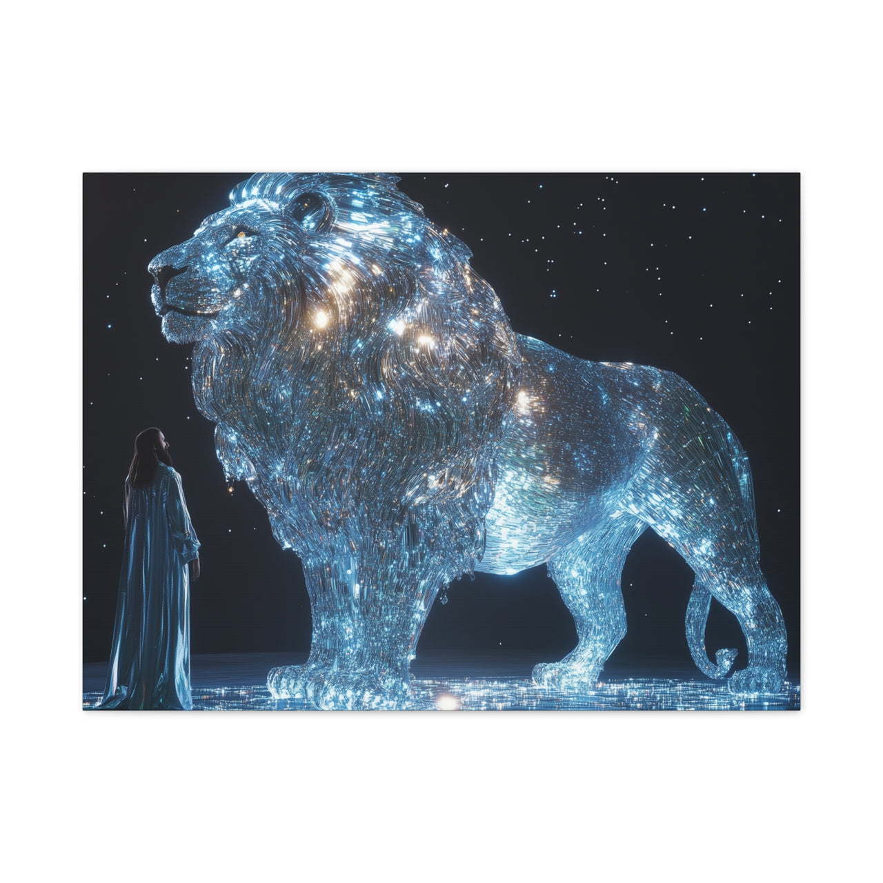 JESUS AND THE LION - CANVAS