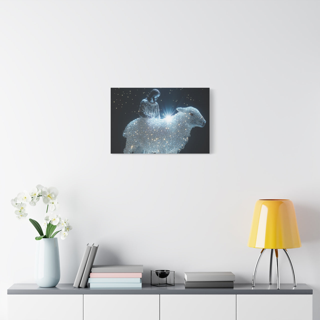 JESUS AND HIS LAMB - CANVAS