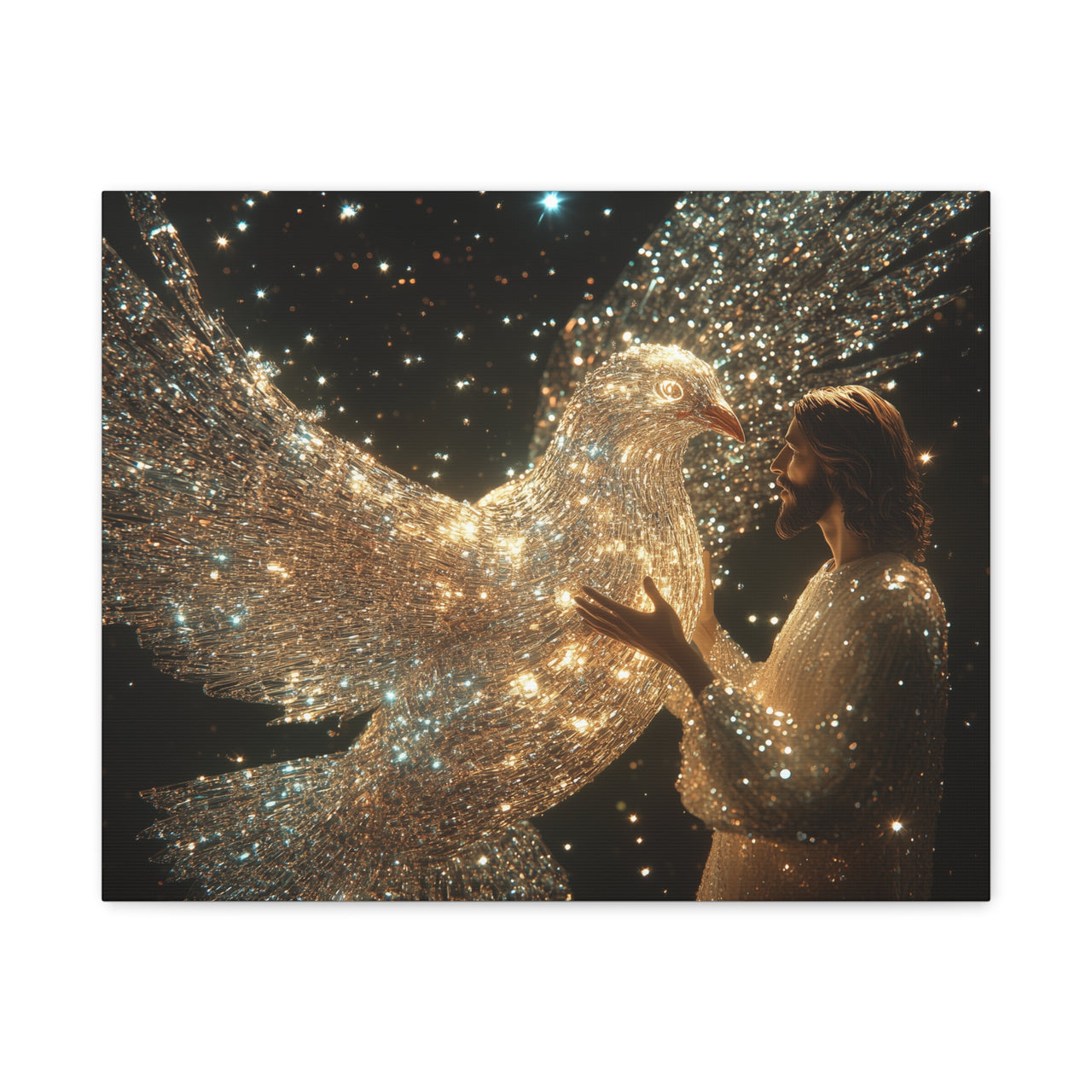 JESUS AND THE DOVE - CANVAS