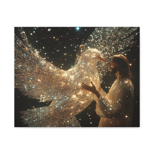 JESUS AND THE DOVE - CANVAS