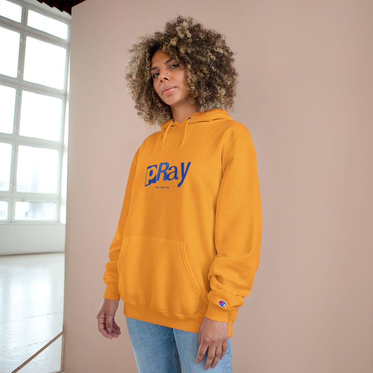 PRAY JESUS LOVES YOU - CHAMPION HOODIE