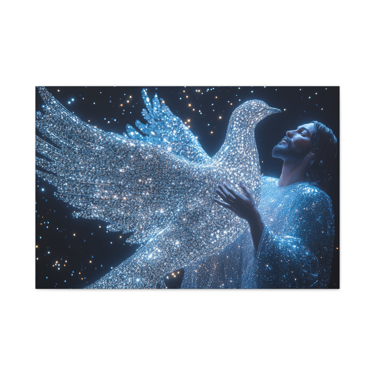 JESUS & HIS DOVE - CANVAS