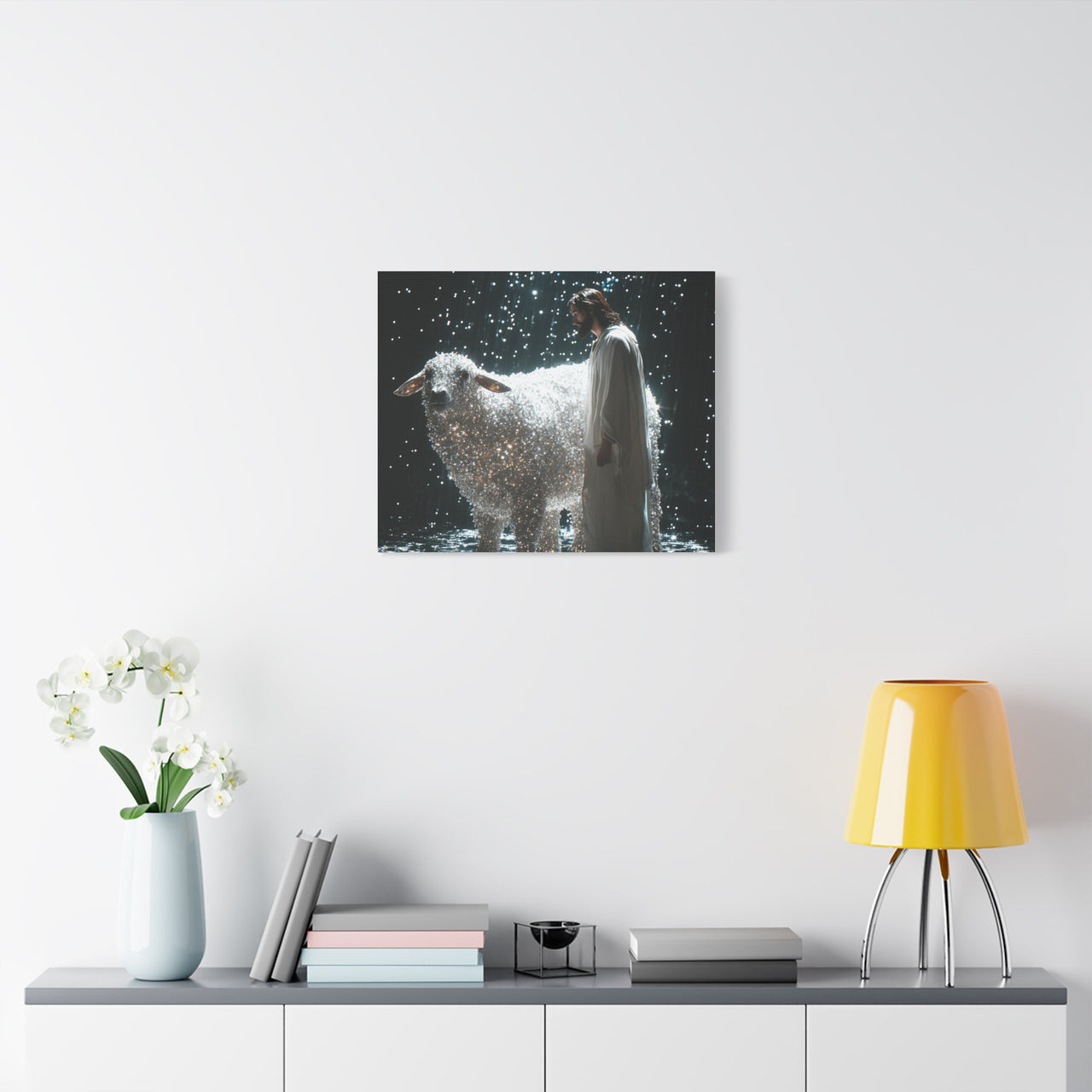 JESUS AND HIS LAMB - CANVAS