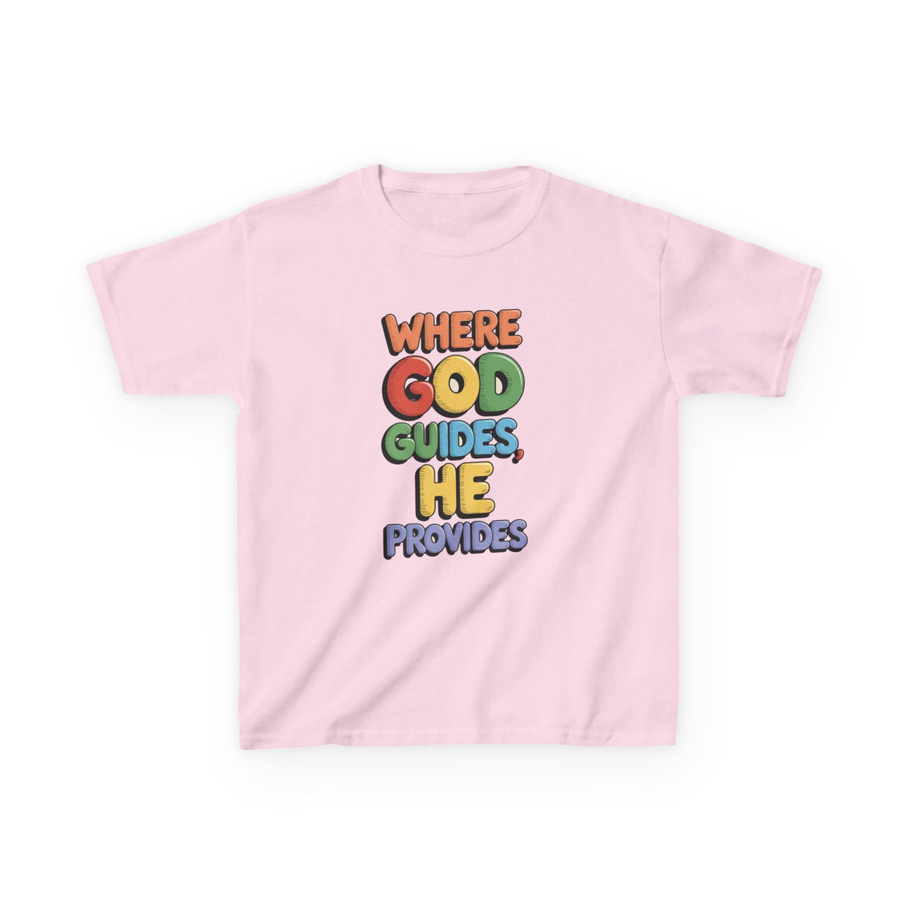 WHERE GOD GUIDES HE PROVIDES - KIDS TEE