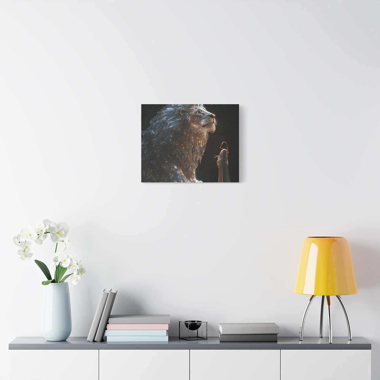 JESUS AND HIS LION - CANVAS