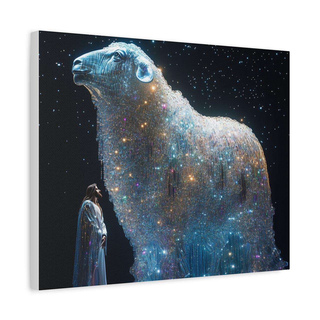 JESUS AND HIS LAMB - CANVAS