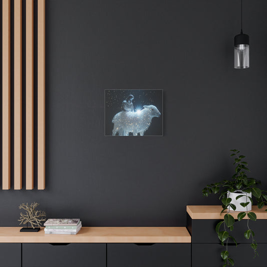 JESUS AND HIS LAMB - CANVAS