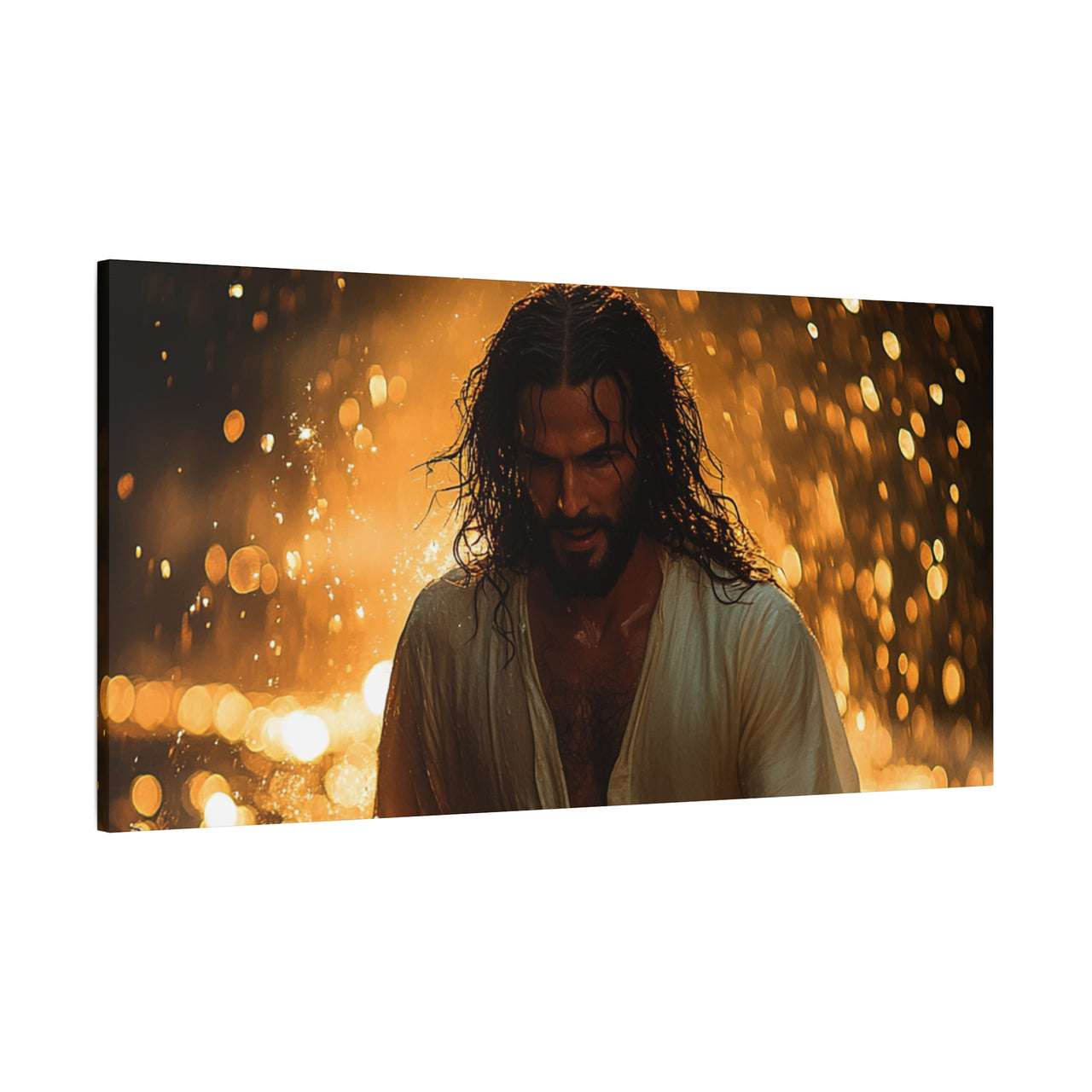 JESUS THROUGH THE FLAMES - CANVAS