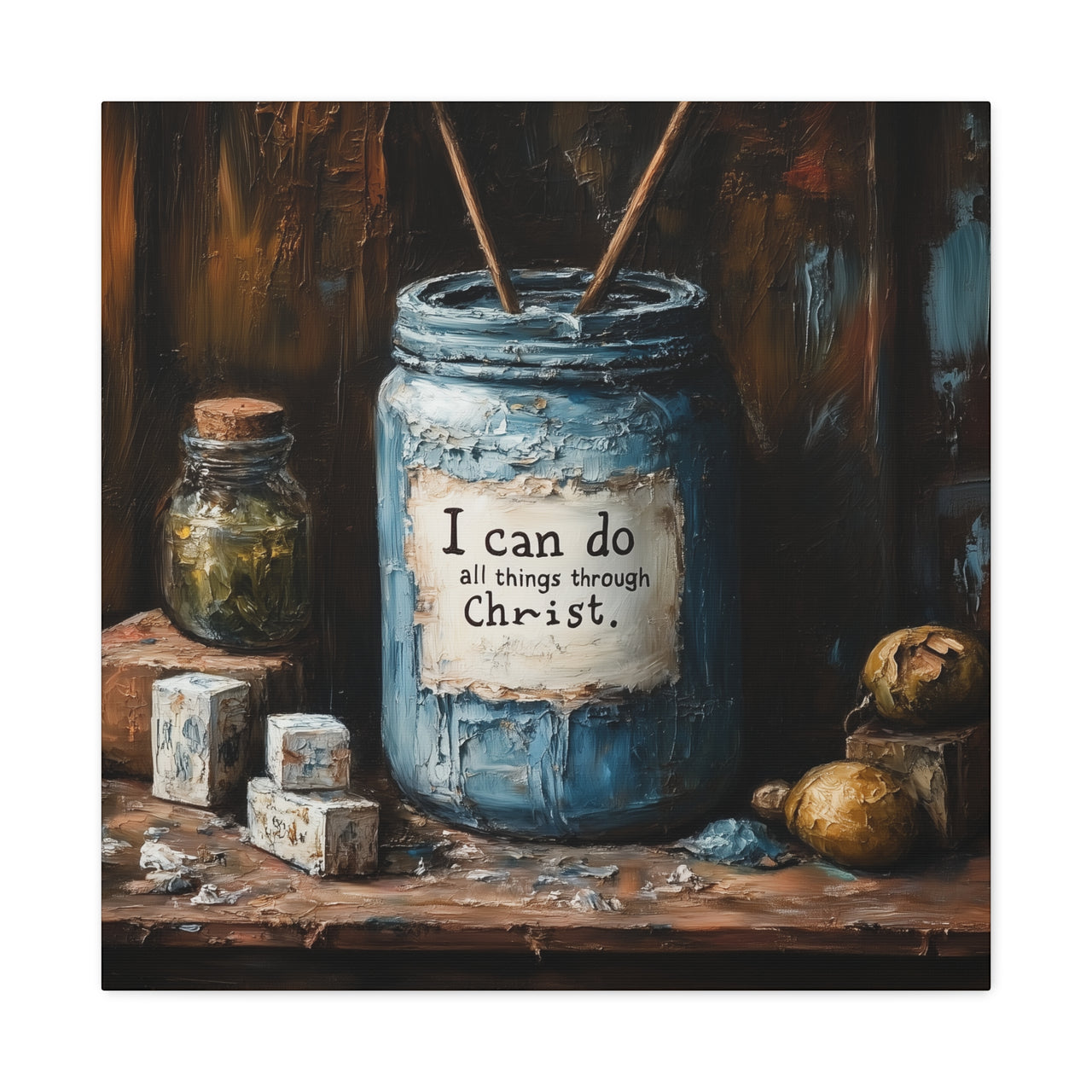 I CAN DO ALL THINGS THROUGH CHRIST - CANVAS