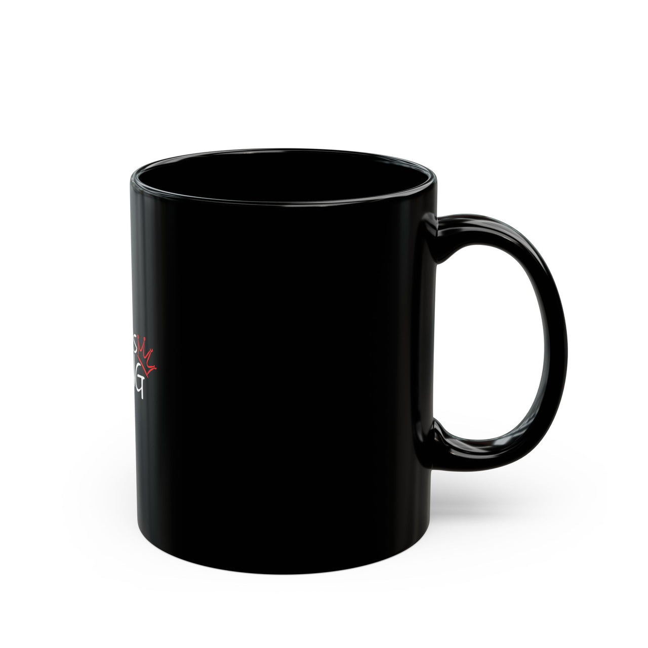 JESUS IS KING - BLACK MUG