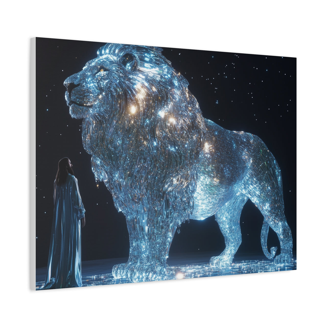 JESUS AND THE LION - CANVAS