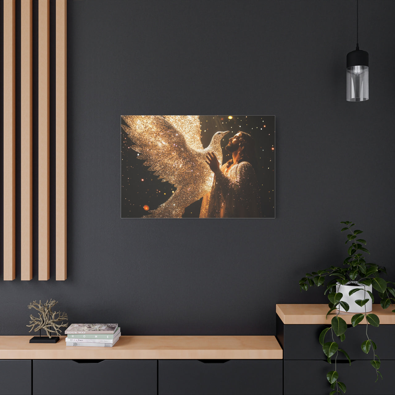 JESUS & HIS DOVE - CANVAS