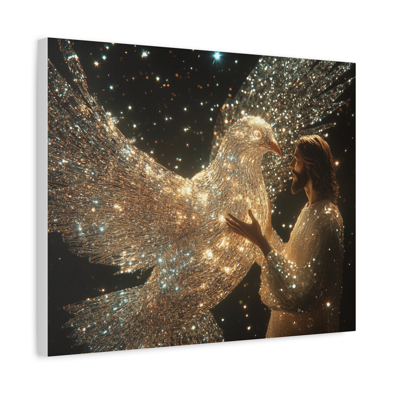 JESUS AND THE DOVE - CANVAS