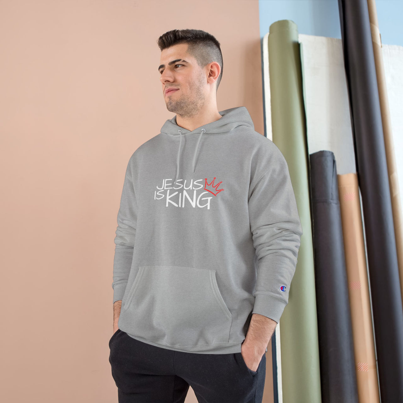 JESUS IS KING - CHAMPION HOODIE