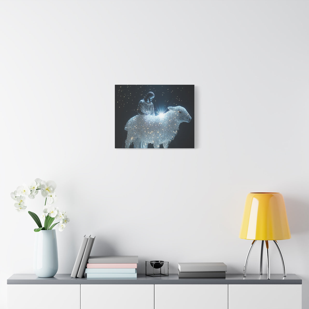 JESUS AND HIS LAMB - CANVAS
