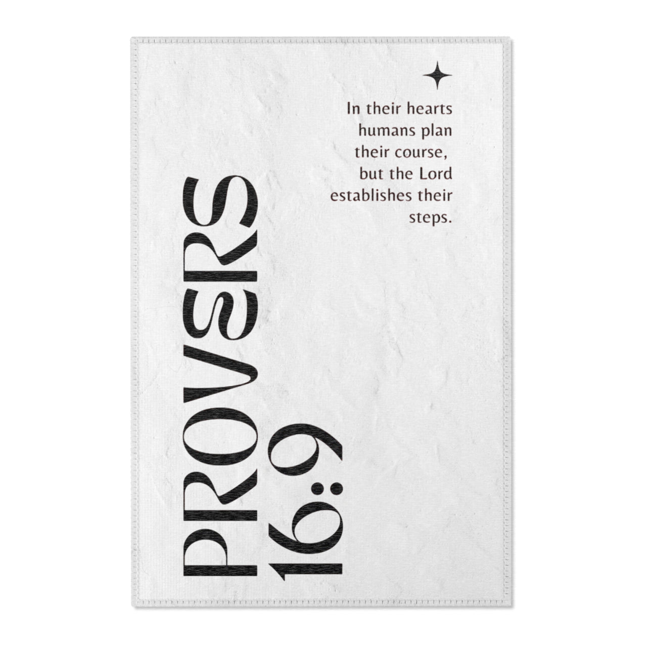 IN THEIR HEARTS HUMANS CHOOSE THEIR COURSE PROVERS 16:9 - RUG