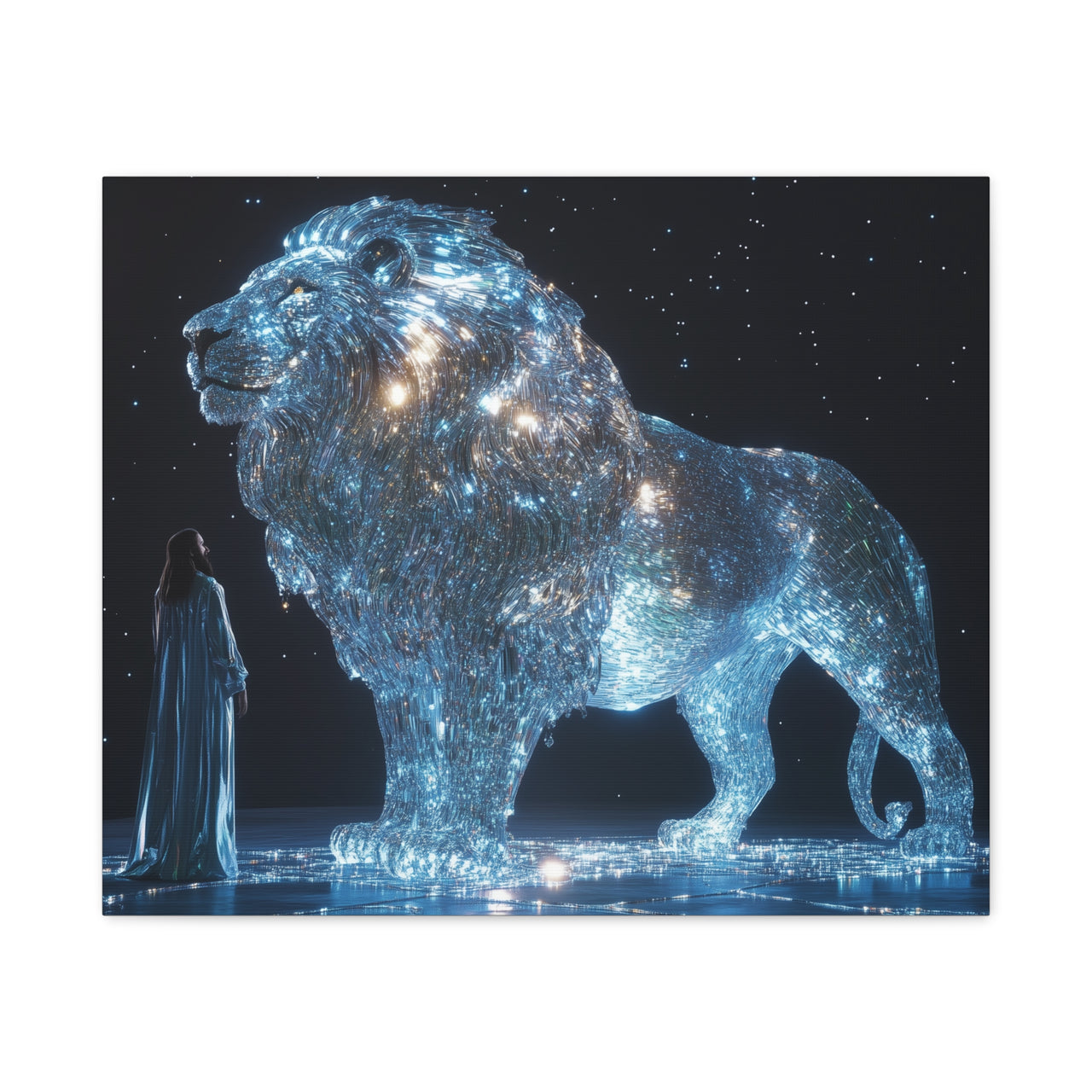 JESUS AND THE LION - CANVAS