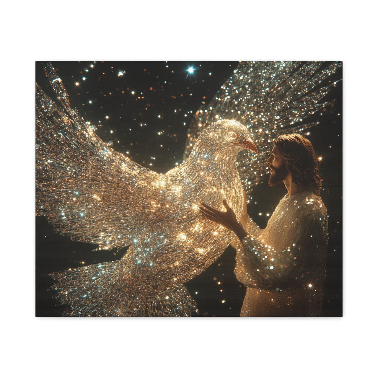 JESUS AND THE DOVE - CANVAS