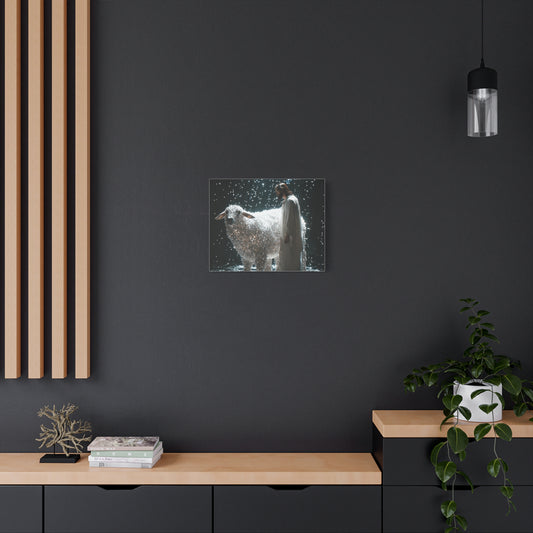 JESUS AND HIS LAMB - CANVAS