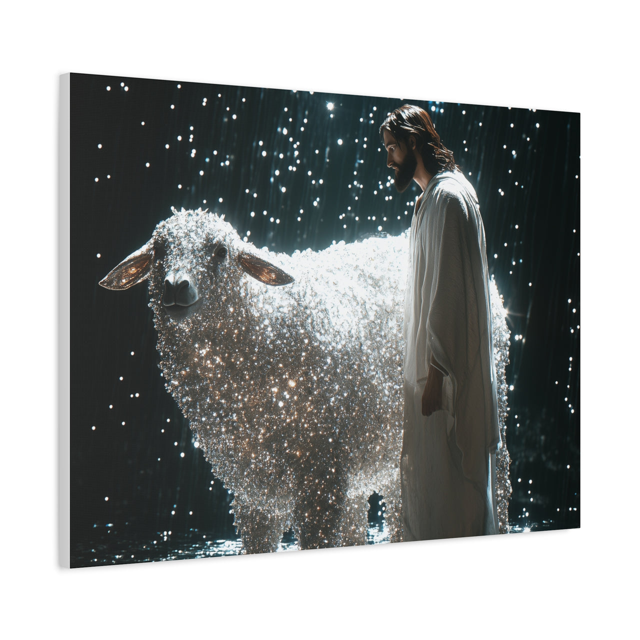 JESUS AND HIS LAMB - CANVAS