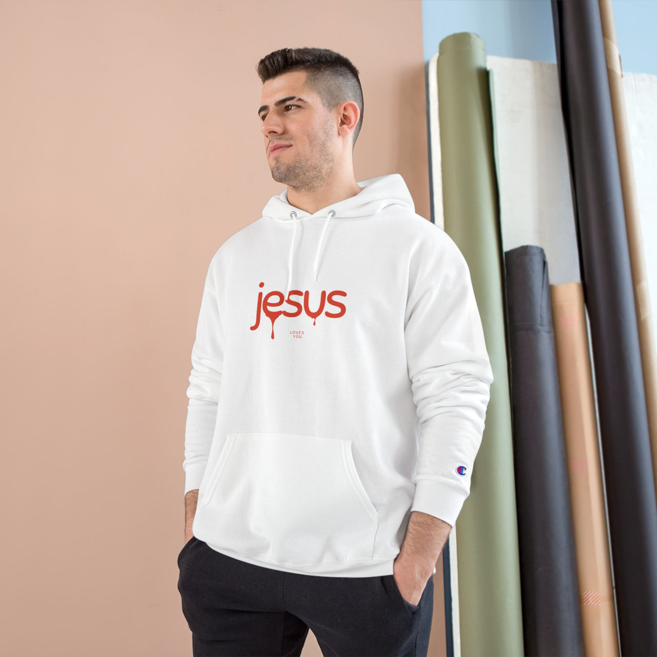 JESUS LOVES YOU - CHAMPION HOODIE