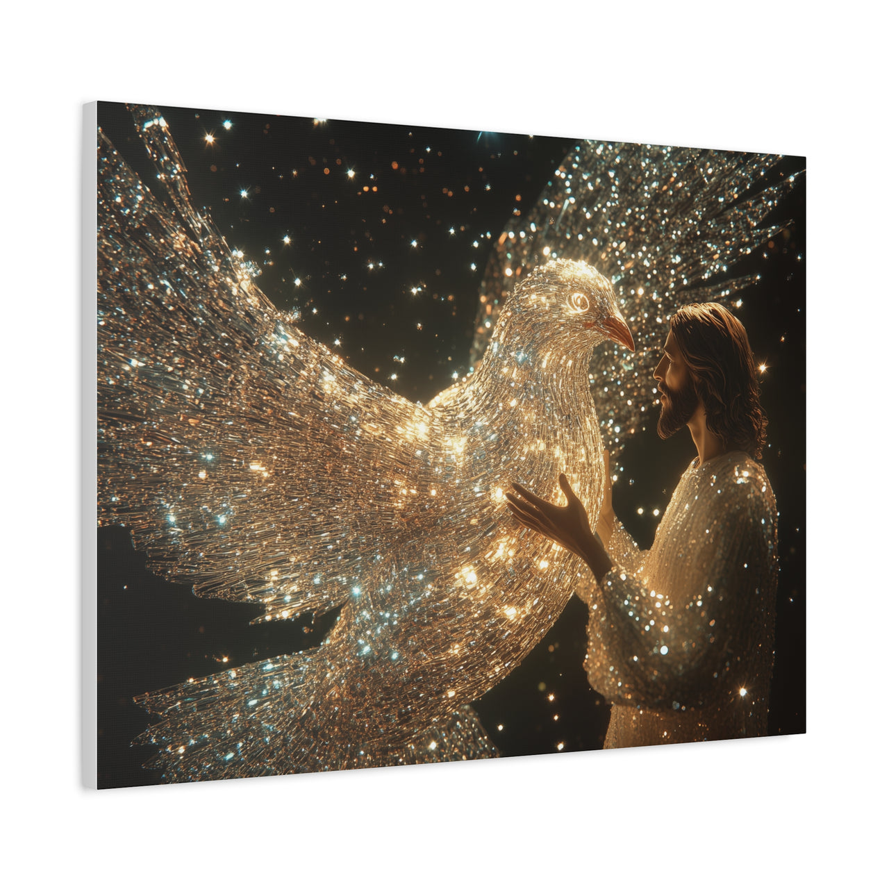 JESUS AND THE DOVE - CANVAS