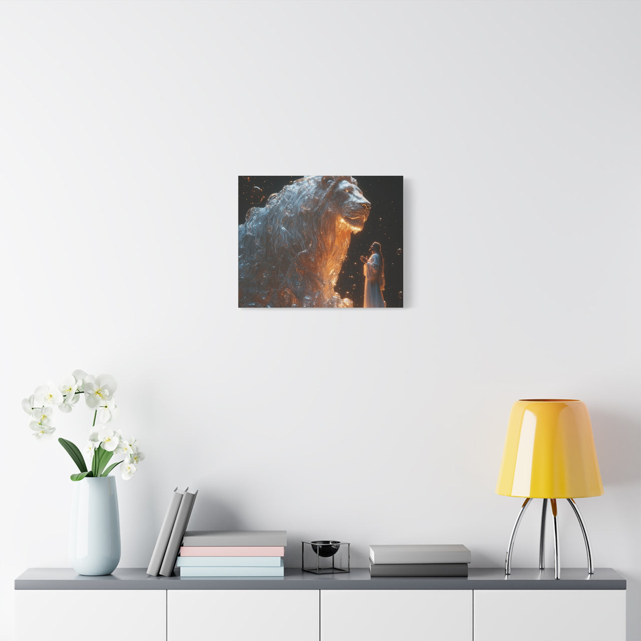 JESUS AND HIS LION - CANVAS