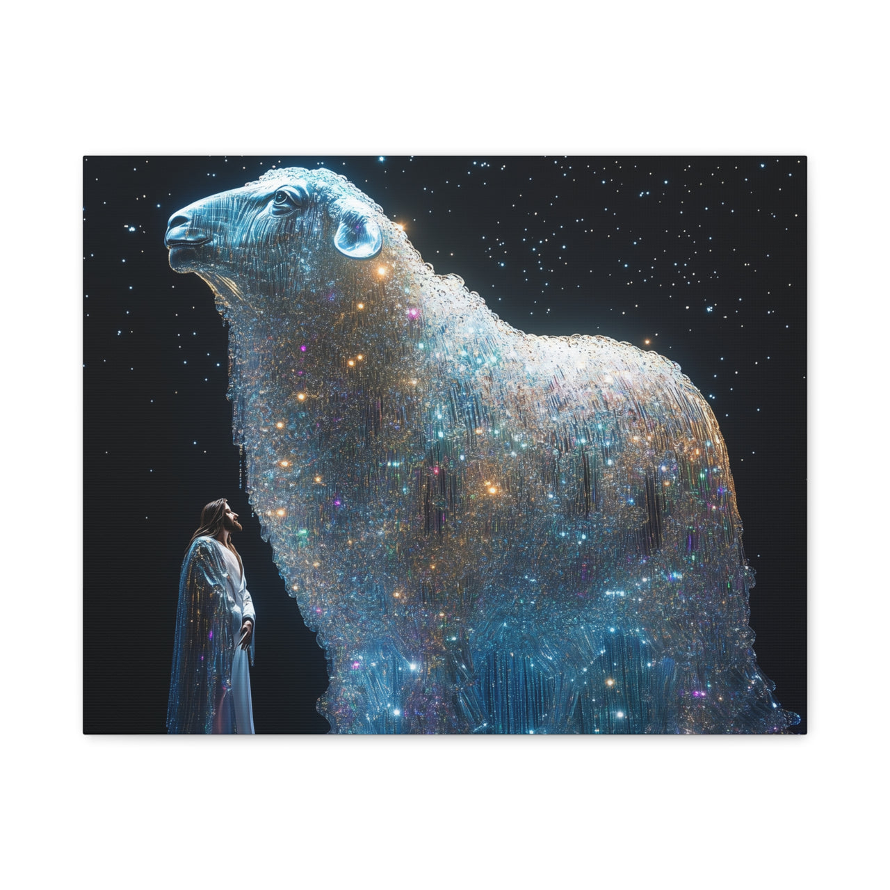 JESUS AND HIS LAMB - CANVAS