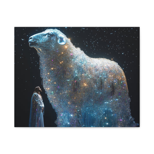 JESUS AND HIS LAMB - CANVAS