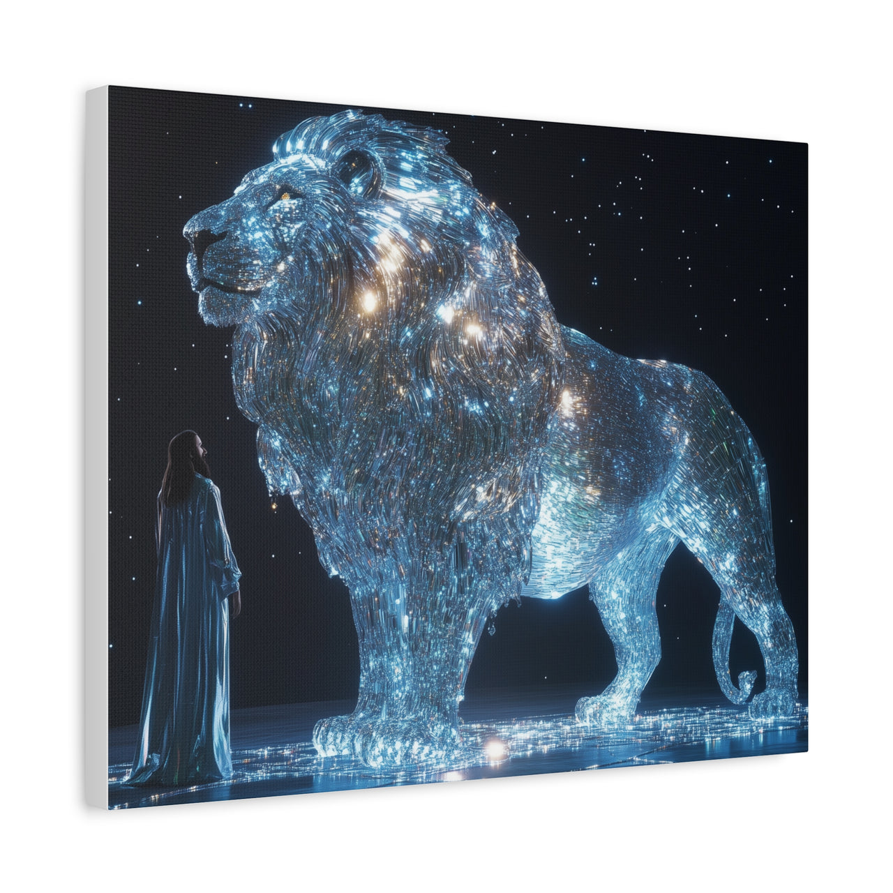 JESUS AND THE LION - CANVAS