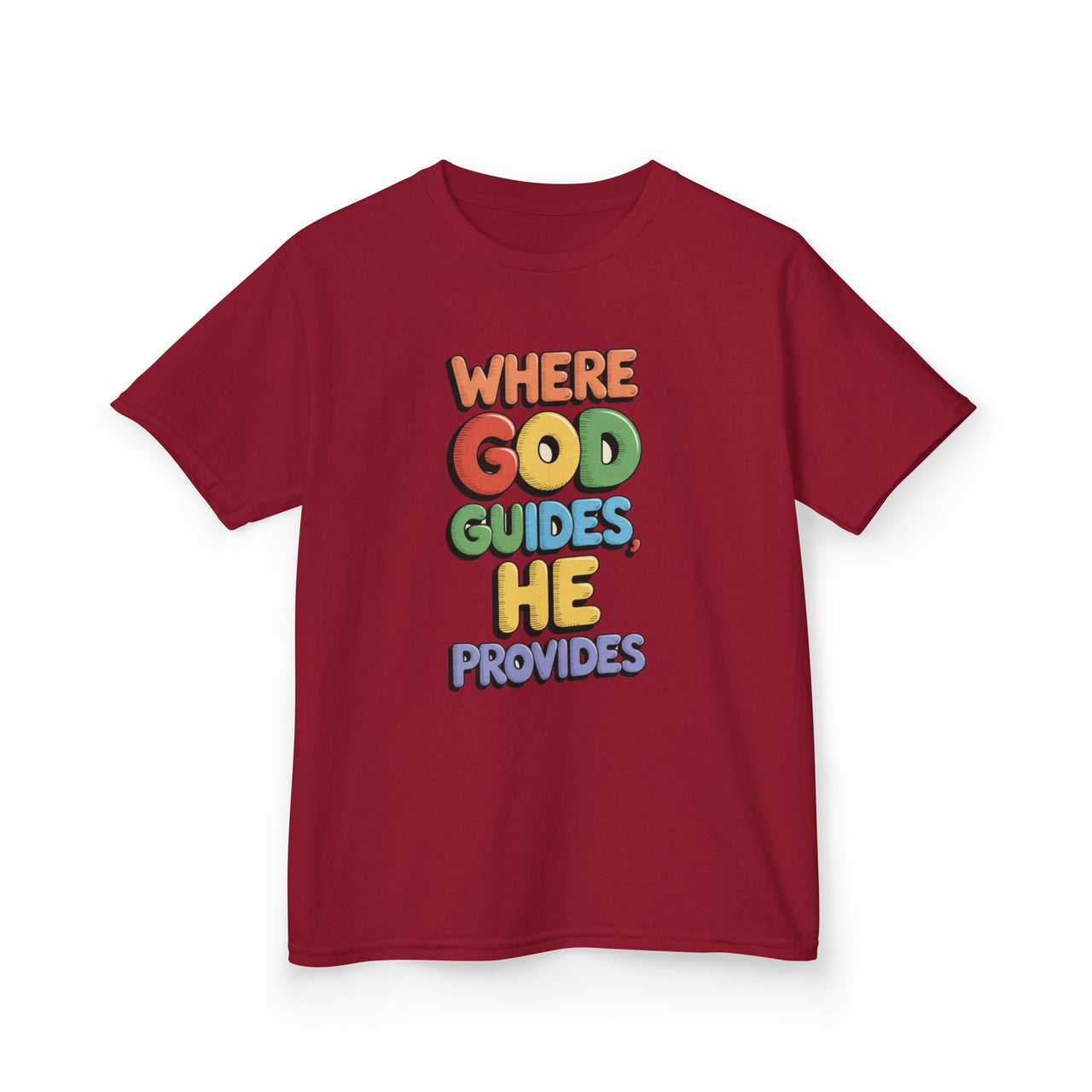 WHERE GOD GUIDES HE PROVIDES - KIDS TEE