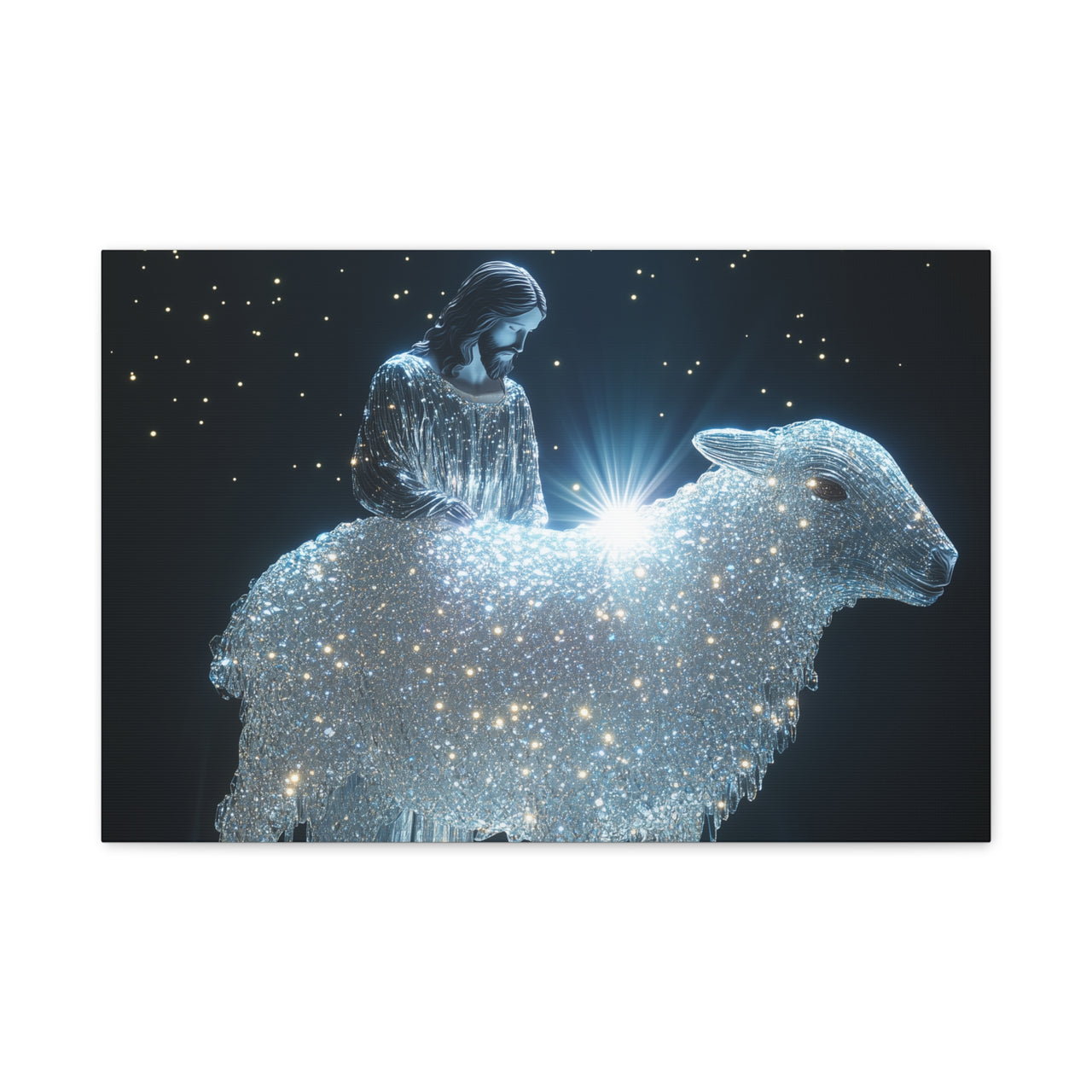 JESUS AND HIS LAMB - CANVAS