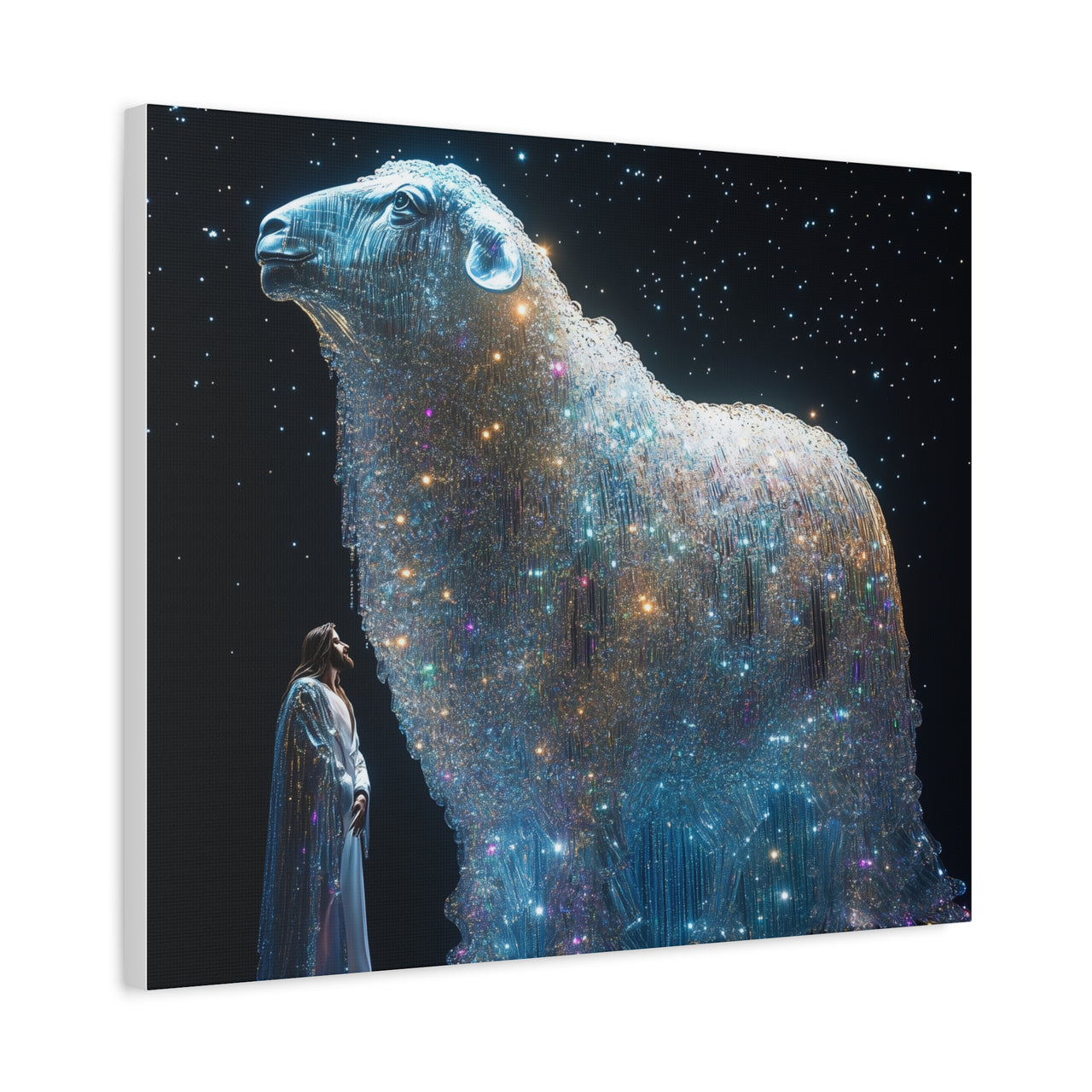 JESUS AND HIS LAMB - CANVAS