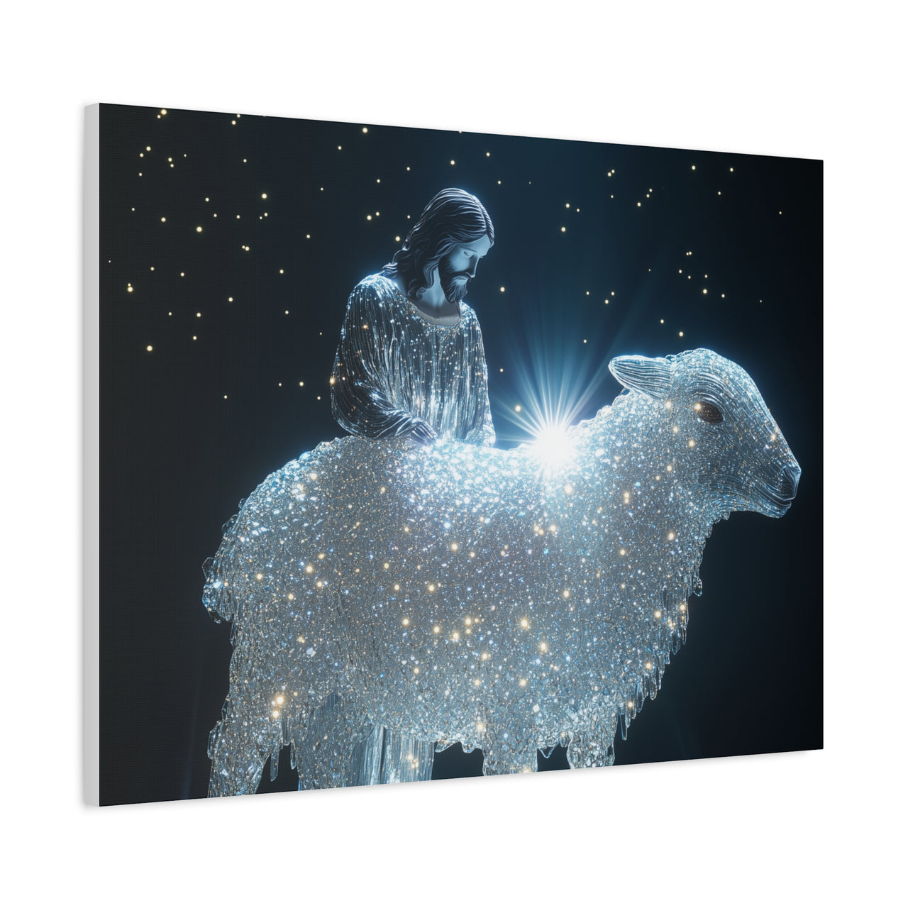 JESUS AND HIS LAMB - CANVAS