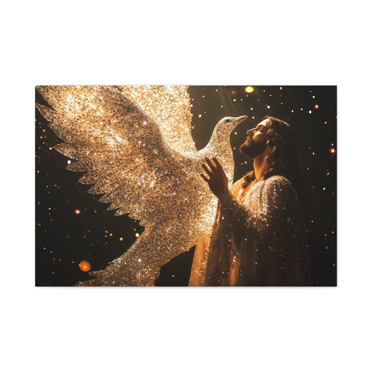 JESUS & HIS DOVE - CANVAS