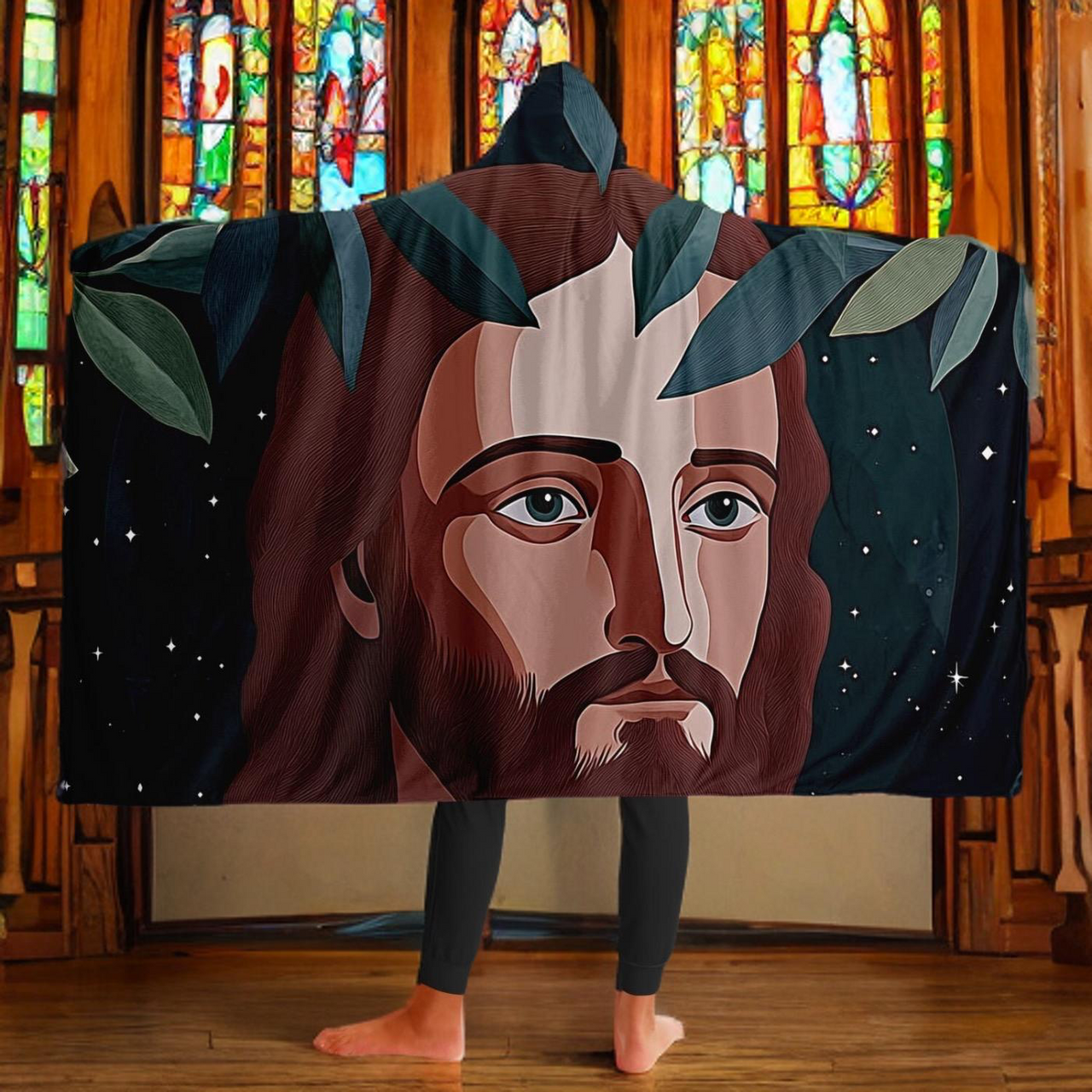 JUNGLE JESUS - HOODED BLANKET