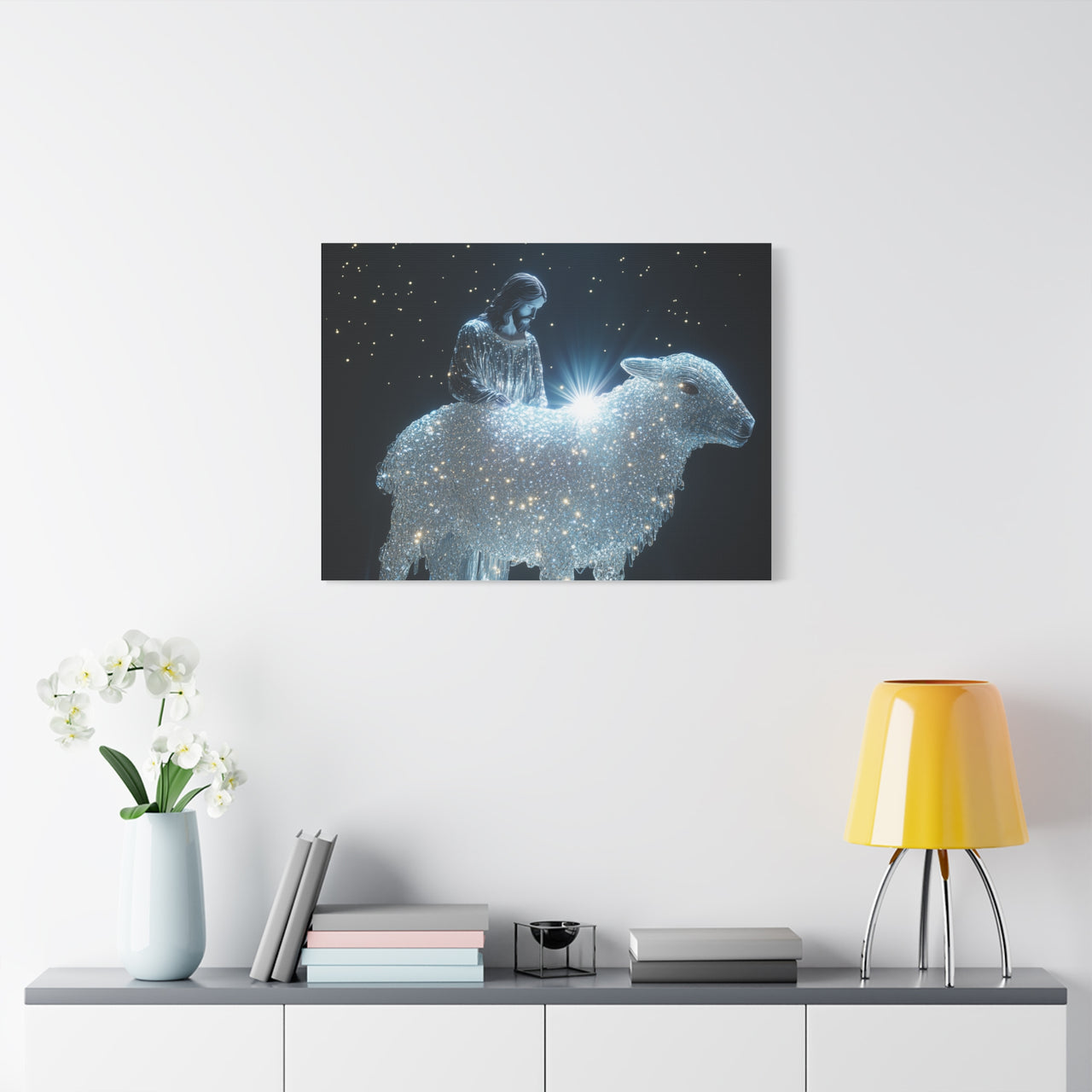 JESUS AND HIS LAMB - CANVAS