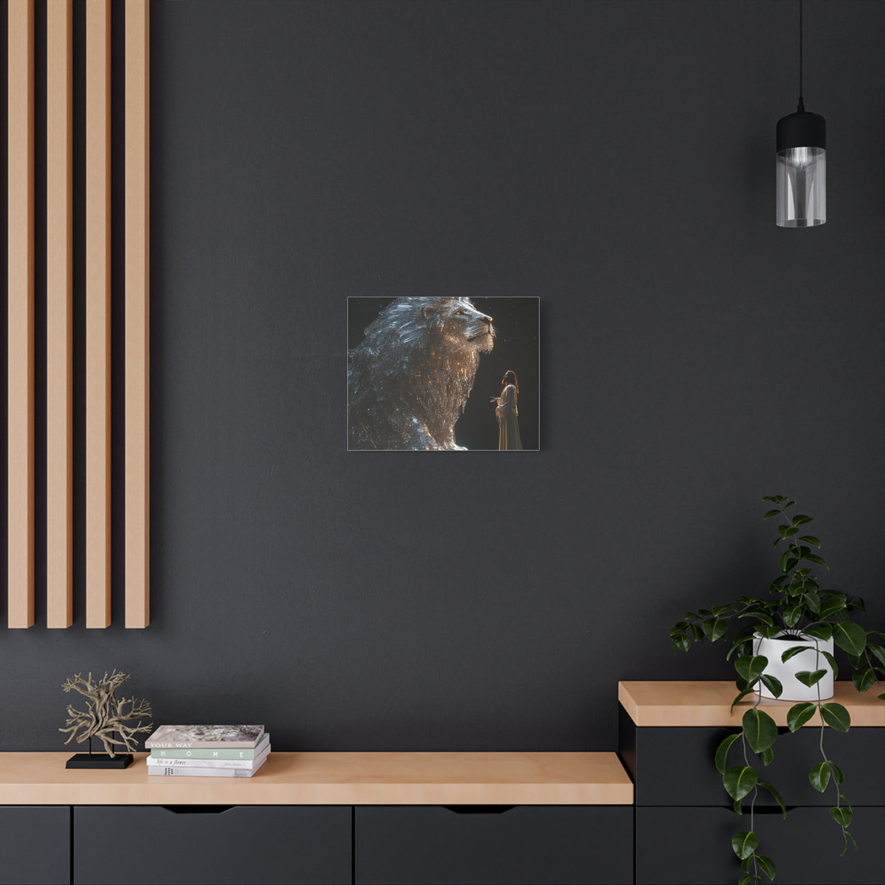 JESUS AND HIS LION - CANVAS