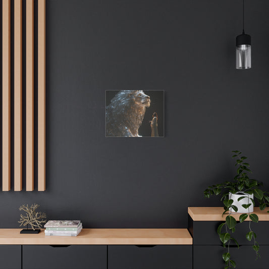 JESUS AND HIS LION - CANVAS