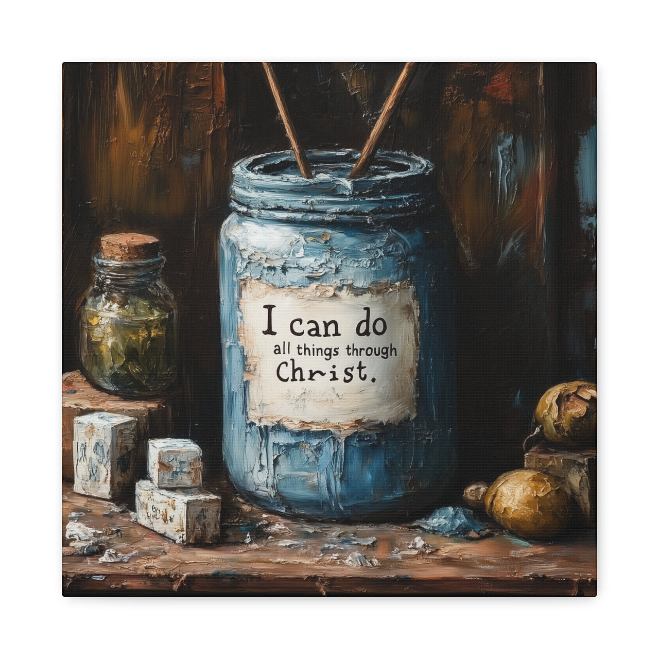 I CAN DO ALL THINGS THROUGH CHRIST - CANVAS