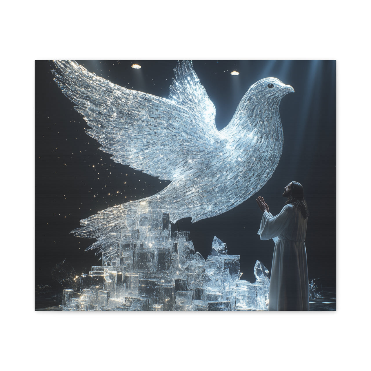 JESUS AND THE DOVE - CANVAS
