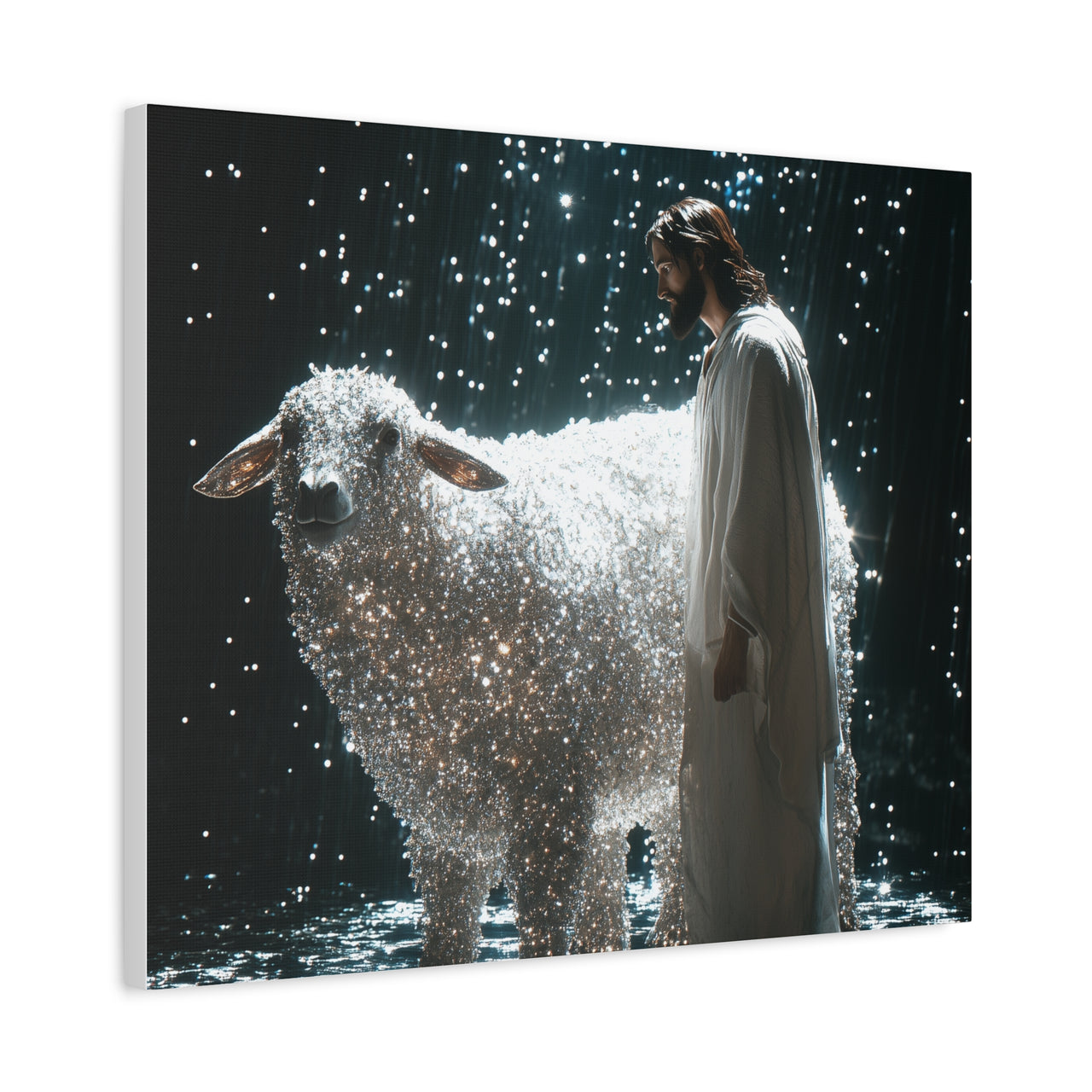 JESUS AND HIS LAMB - CANVAS